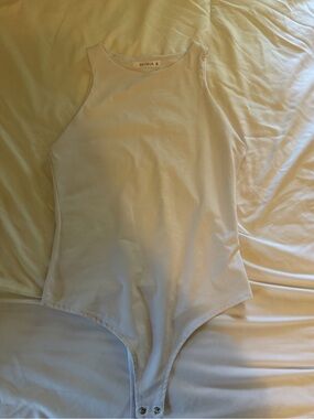White High Neck Bodysuit